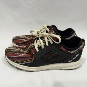 Western Ariat Fuse Burgundy Serape Athletic Shoes 6